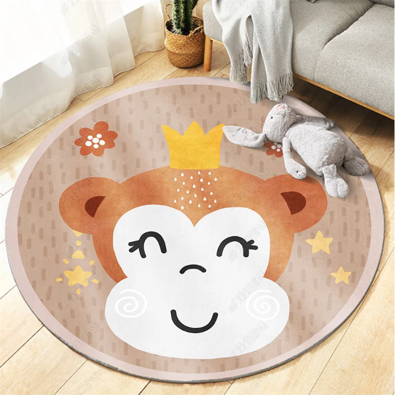 Bedroom Cartoon Round Carpet