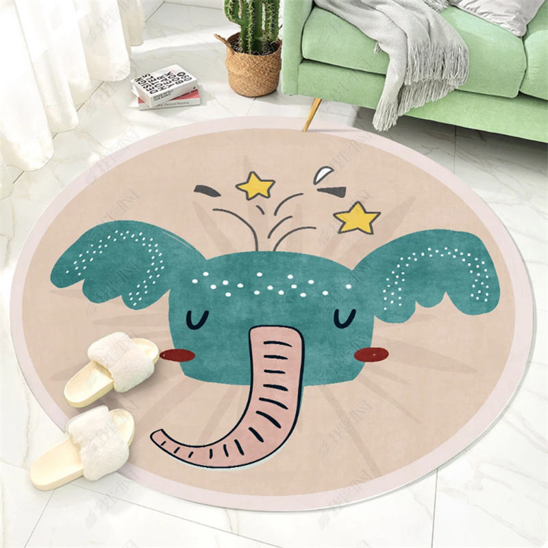 Bedroom Cartoon Round Carpet