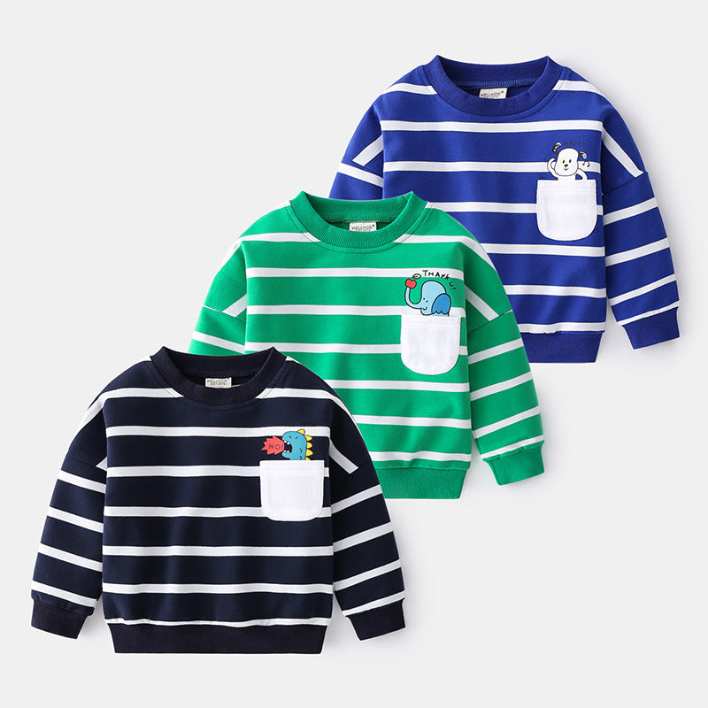 Children Striped Casual Pullover Sweater