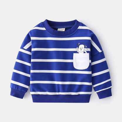 Children Striped Casual Pullover Sweater