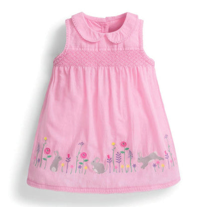 Girl Dress Cotton Short-Sleeved