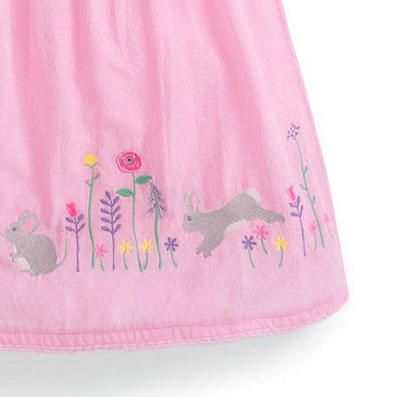 Girl Dress Cotton Short-Sleeved