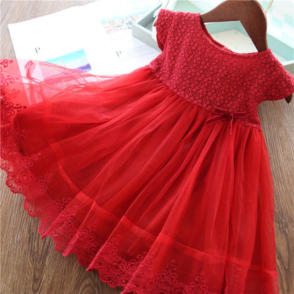 New Brands Dresses Tassel Hollow Out Design Princess Dress Kids Clothes