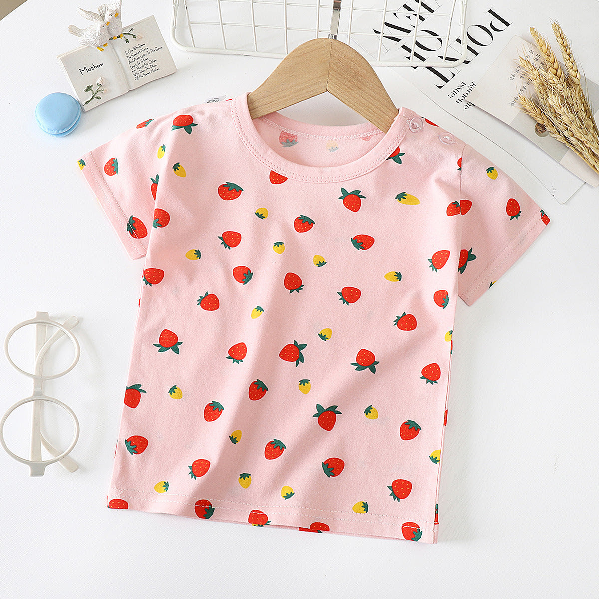 Children's Short-sleeved T-shirt cotton Baby Half-sleeved Bottoming Shirt