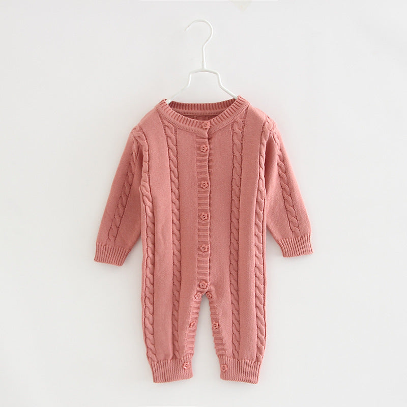 Baby Knitted Romper Long Sleeve Sweater