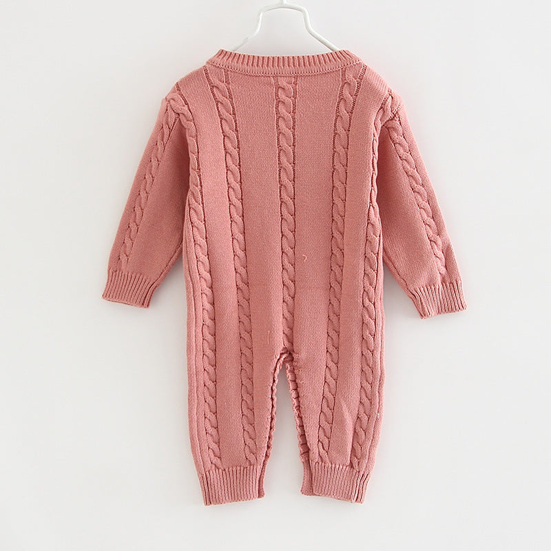 Baby Knitted Romper Long Sleeve Sweater