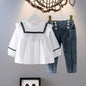 Girls Spring And Autumn Clothes Jeans Girls New Style