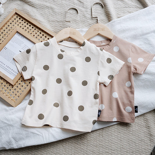 Baby Cotton Dot T-Shirt Short Sleeve