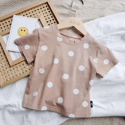 Baby Cotton Dot T-Shirt Short Sleeve