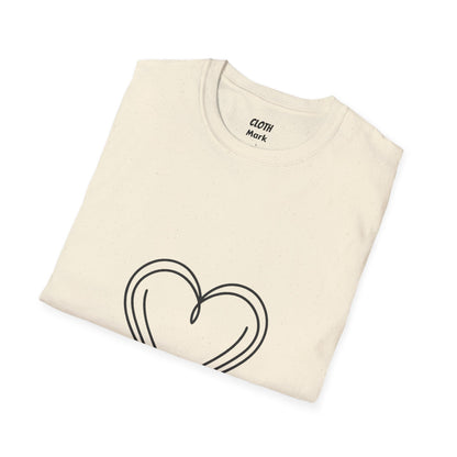 Heart Unisex Softstyle T-Shirt Crew neck