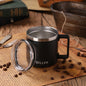 Desktop handle stainless steel tea cup