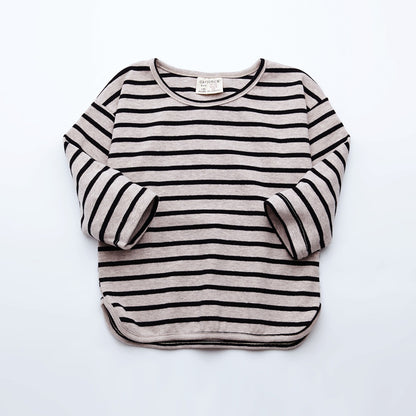 Fashion Striped Print Clothes Cotton Long Sleeve