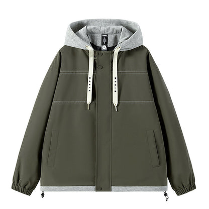 Mens Two-pieces Coats Hooded Jacket