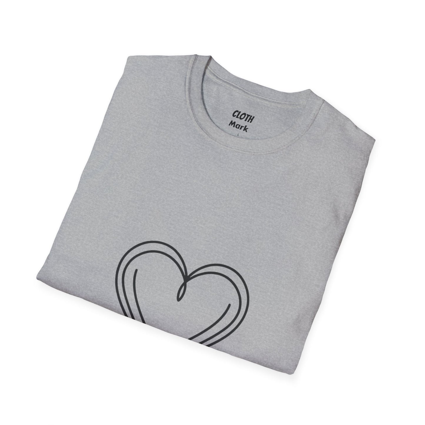 Heart Unisex Softstyle T-Shirt Crew neck