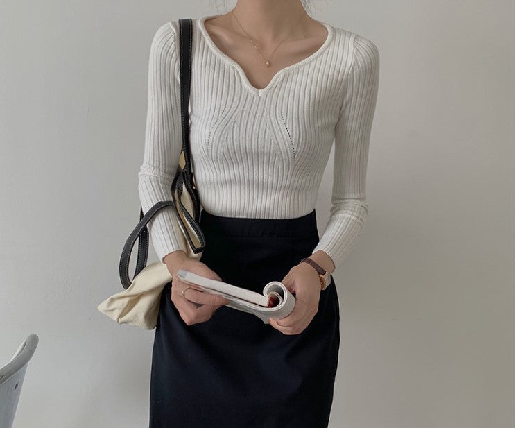 Collar Sweater Women Wear All-match Loose Pullover Knitted Sweater