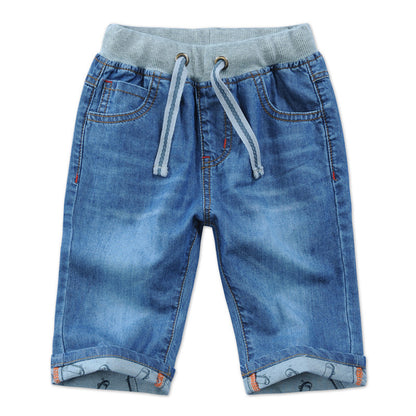 Simple And Versatile Casual Boys' Denim Capris