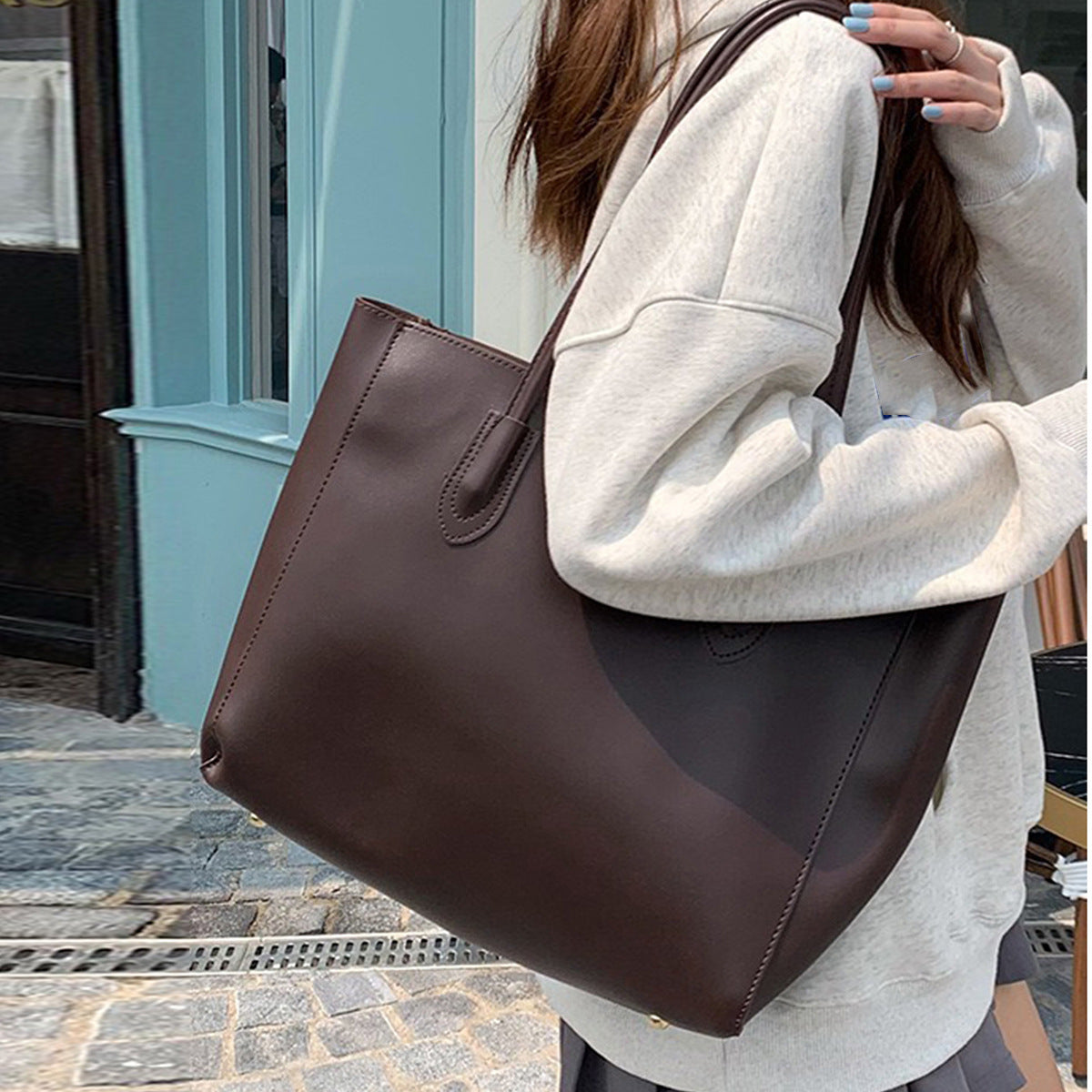 Versatile Texture Casual Simple Commute Tote Bag