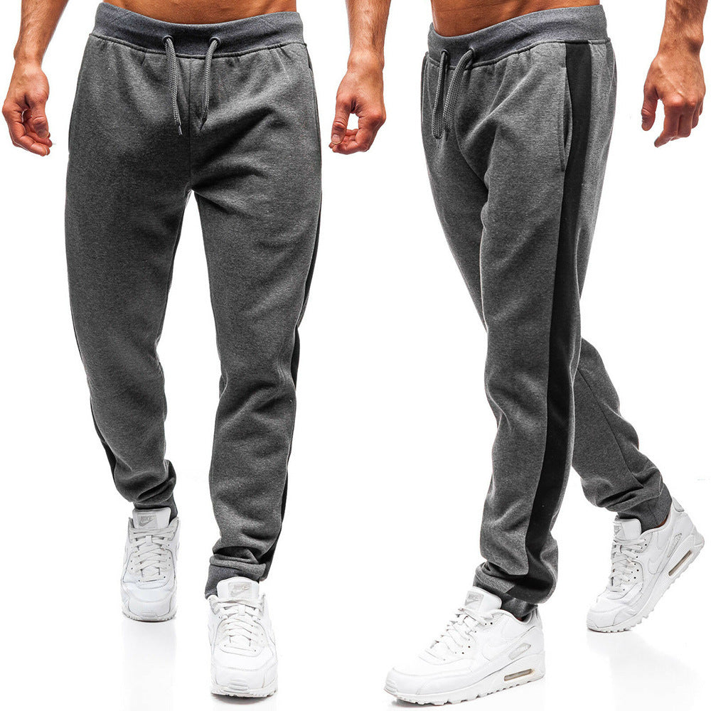 Casual stitching track pants