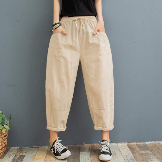 Womens Cropped Pants Printed