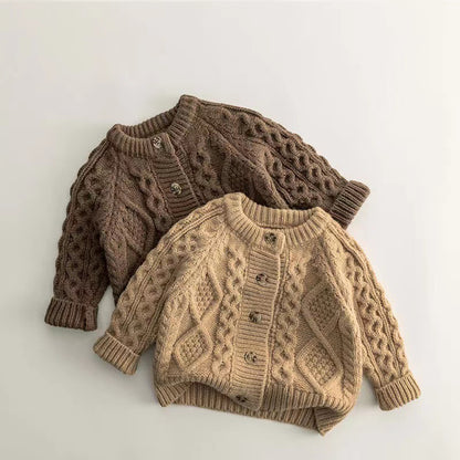 Baby Idle Style Knitted Sweater Thickened Coat