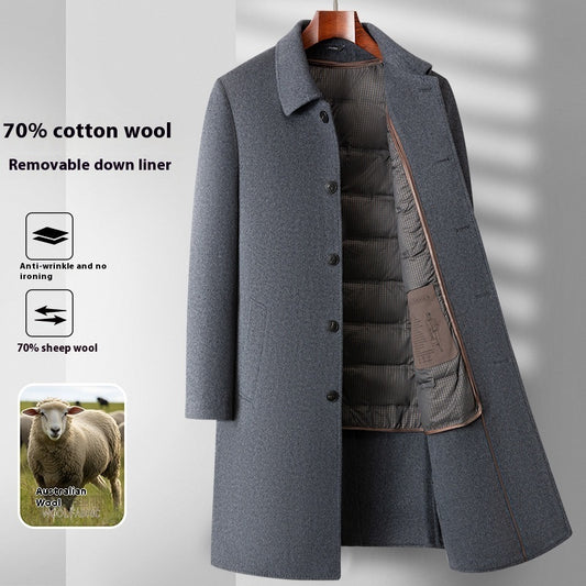 Mens Double-sided Wool Overcoat