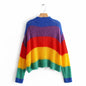 Knitted rainbow sweater