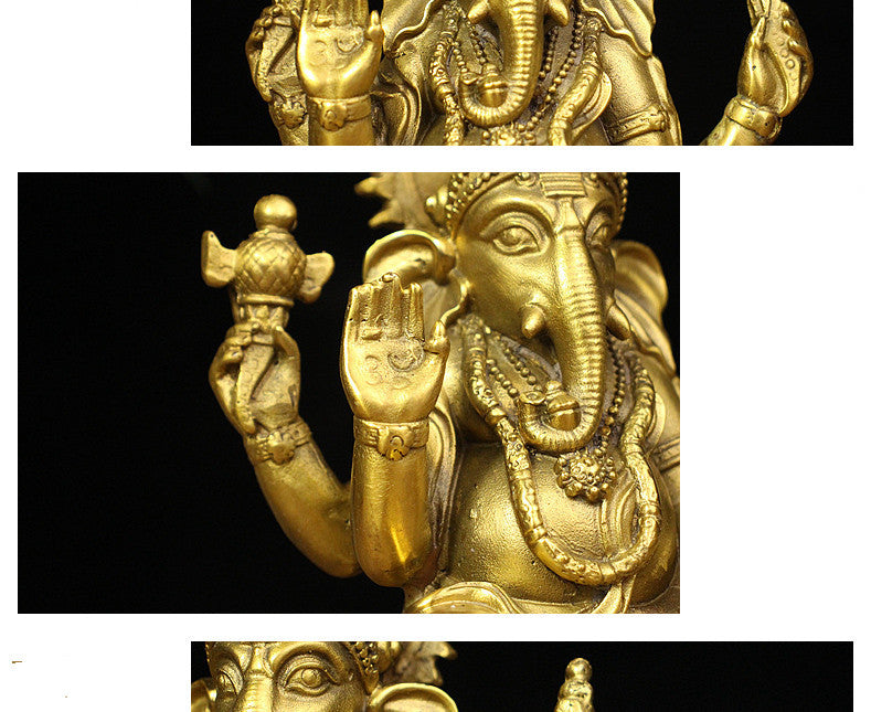 Bronze Trunk Ganapathy God Ornament