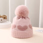 Baby Hat Double-layer Thickened Jacquard Heart