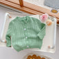 Candy Kids Full Sleeve Solid Knitted Outwear Coat Sweater