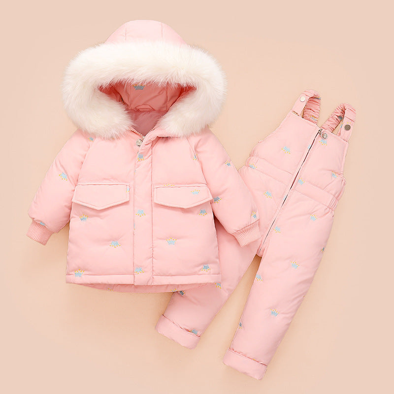 Children's Down Jacket Suit Girls