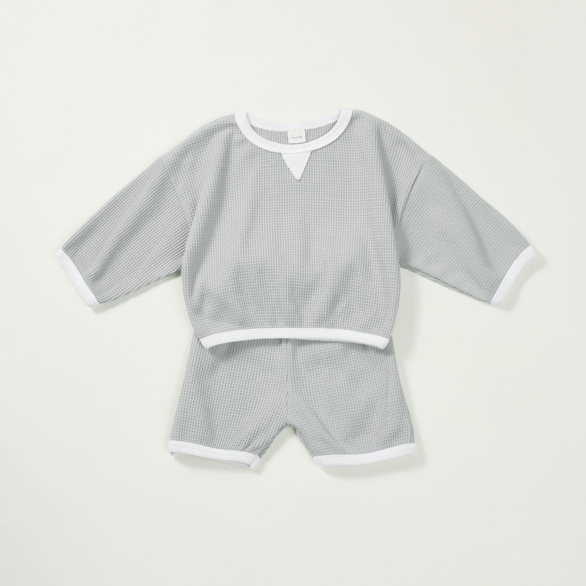 Kids Solid Color Versatile Top Shorts Suit