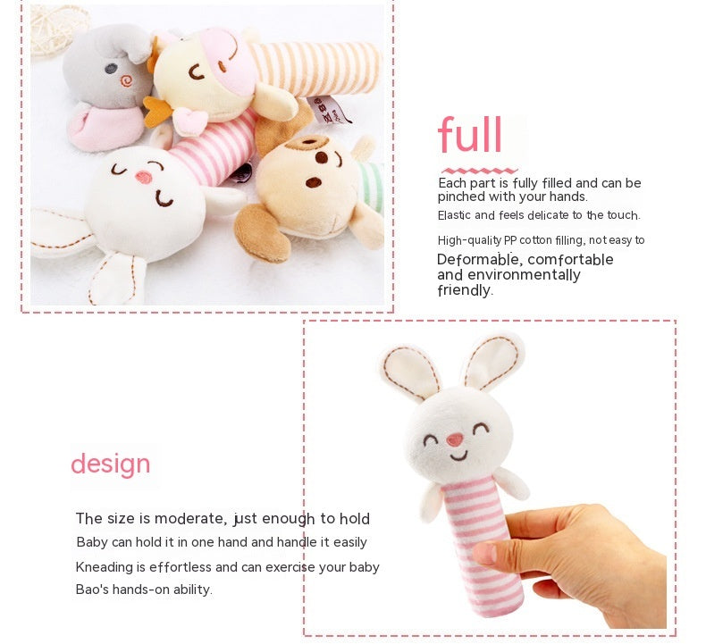 Baby Stick Animal Hand-held Rattle Comfort Toy