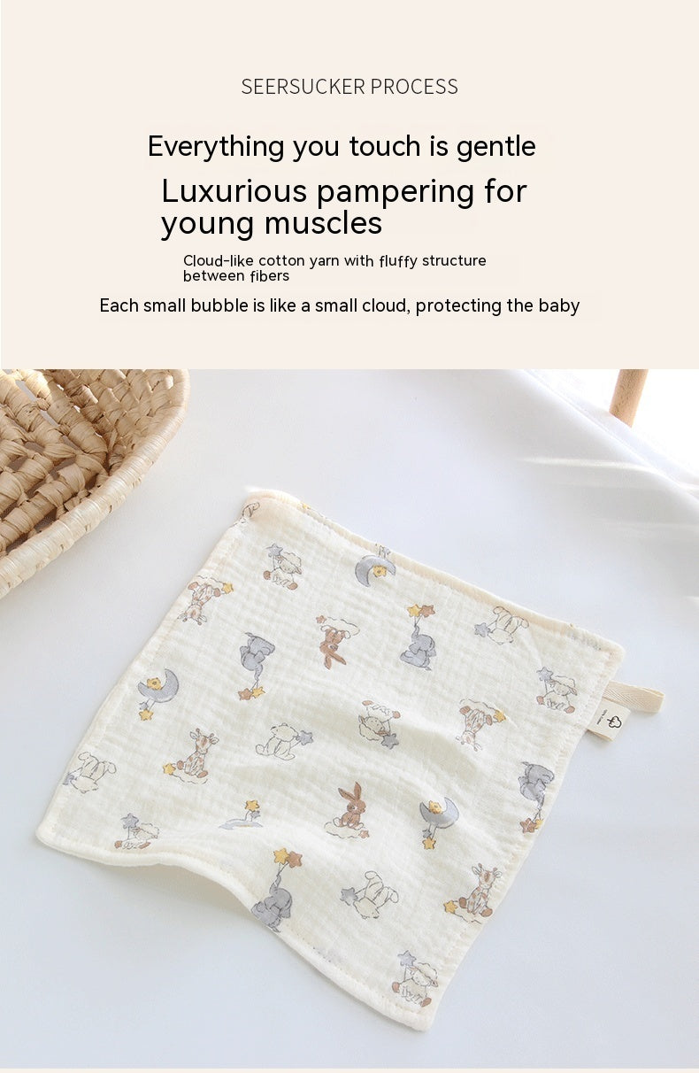 Four-layer Gauze Baby Saliva Towel Floral