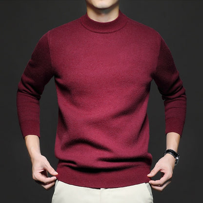 Men's Sweater Knitted Long Sleeve High neck