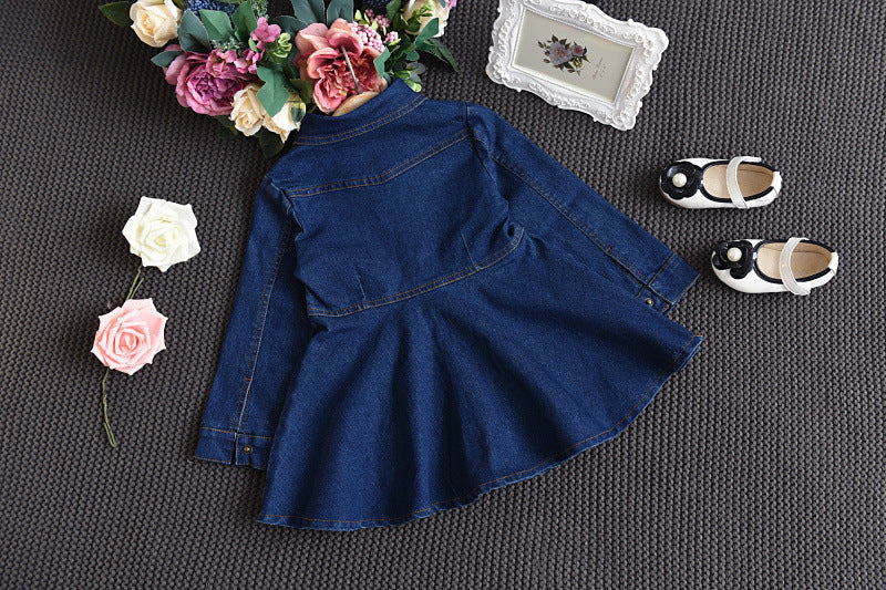 Denim Dress For Middle And Small Girls