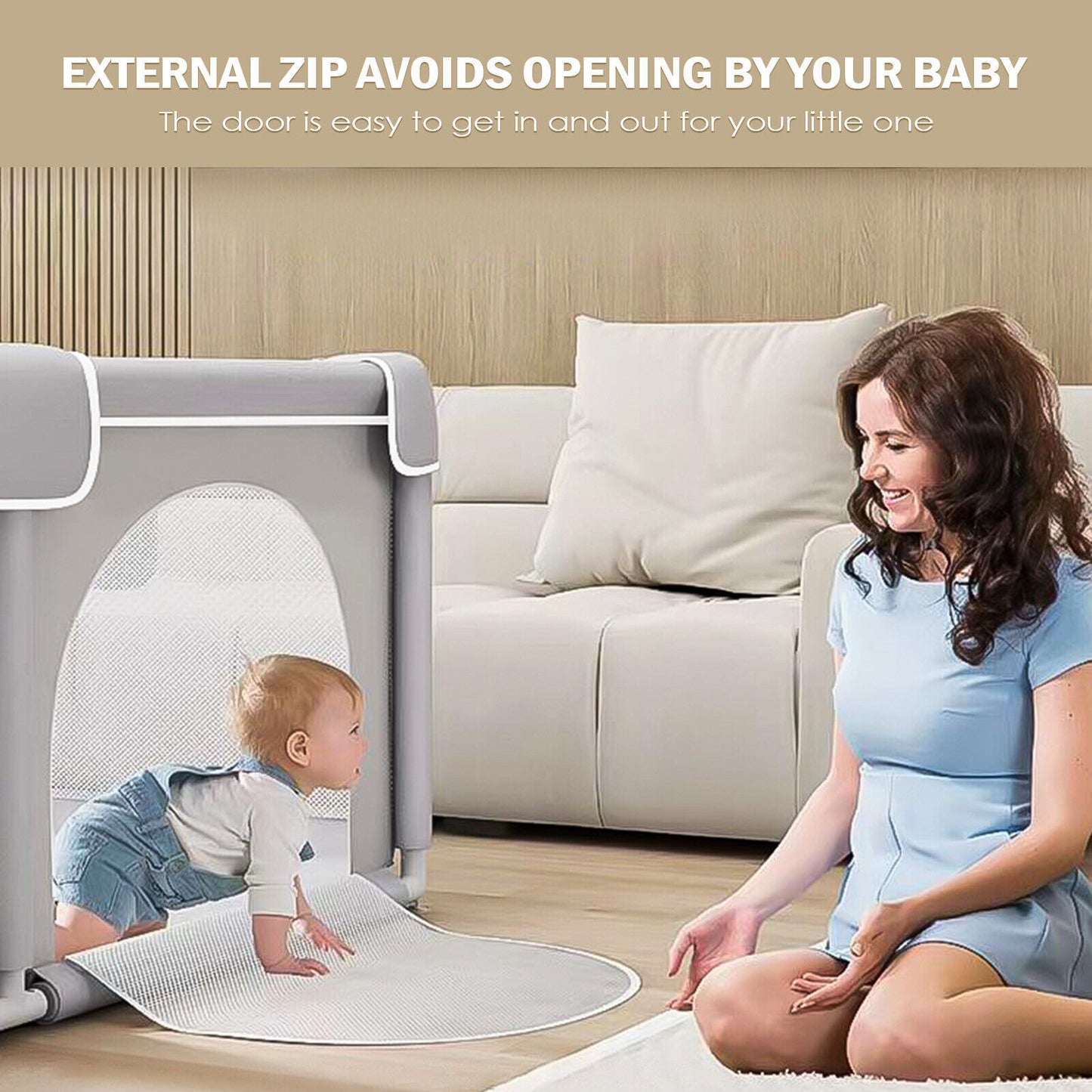 Baby Playpen With Mat Activity Centre