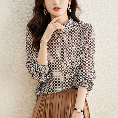 All-matching Loose Belly-covering Chiffon Shirt Top