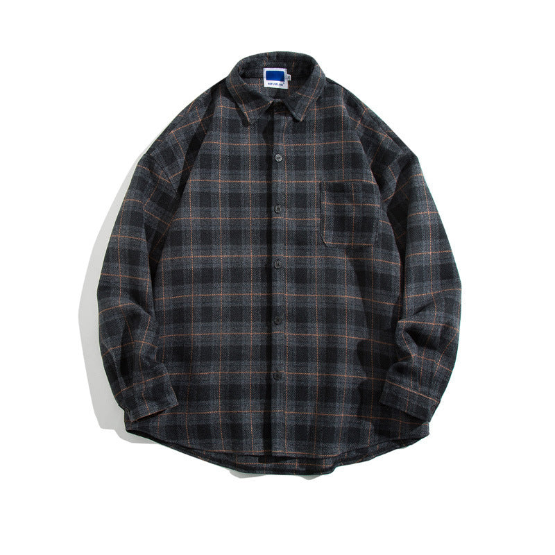 Brushed Thickened Thermal Plaid Shirt