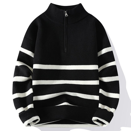 Halfzip Loose Pullover Base Knitwear