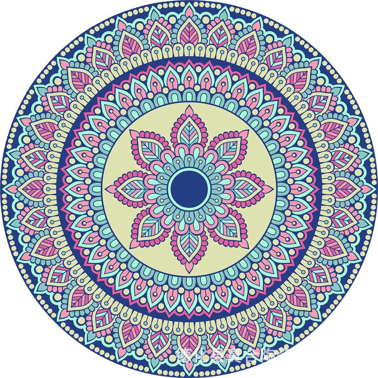 Mandala flower ceramic absorbent coaster