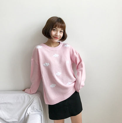 Womens Loose Full sleeve cloud sweater