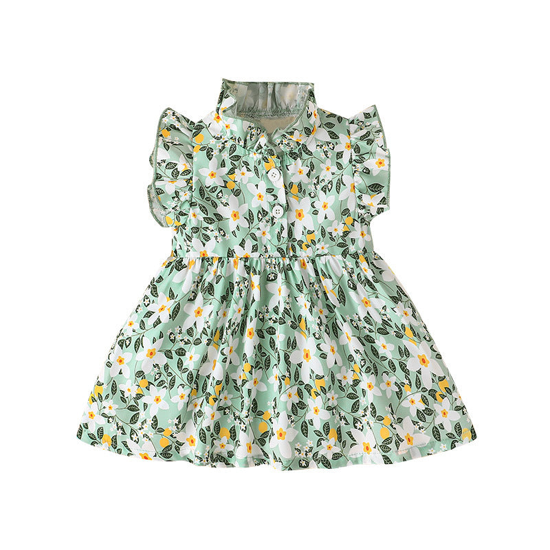 Sleeveless Dresses flower print