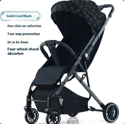 Pull Rod Type Summer Ultra-light Stroller Four Minus