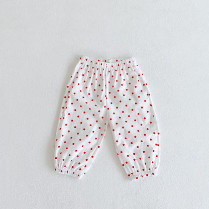 Girls Cotton Flower Cute Printed Trousers