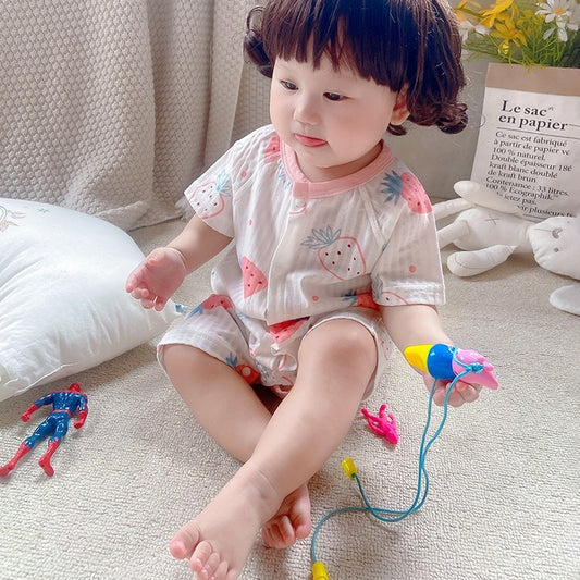 Baby Romper Cotton Short Sleeve Air Conditioning Suit