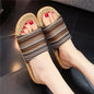 Linen Slippers Printed Cute