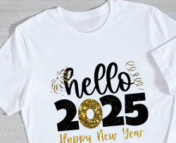 Christmas New Year Plus Size Short-sleeved Women's T-shirt