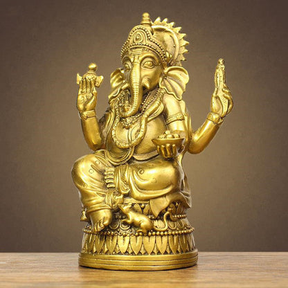 Bronze Trunk Ganapathy God Ornament