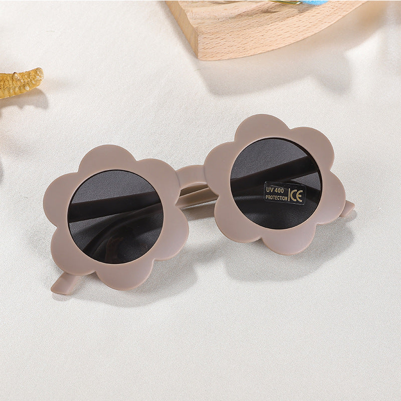 Children's Baby Cute Sun Flower Sunglasses Advanced Frosted Photo Sun-shade Glasses