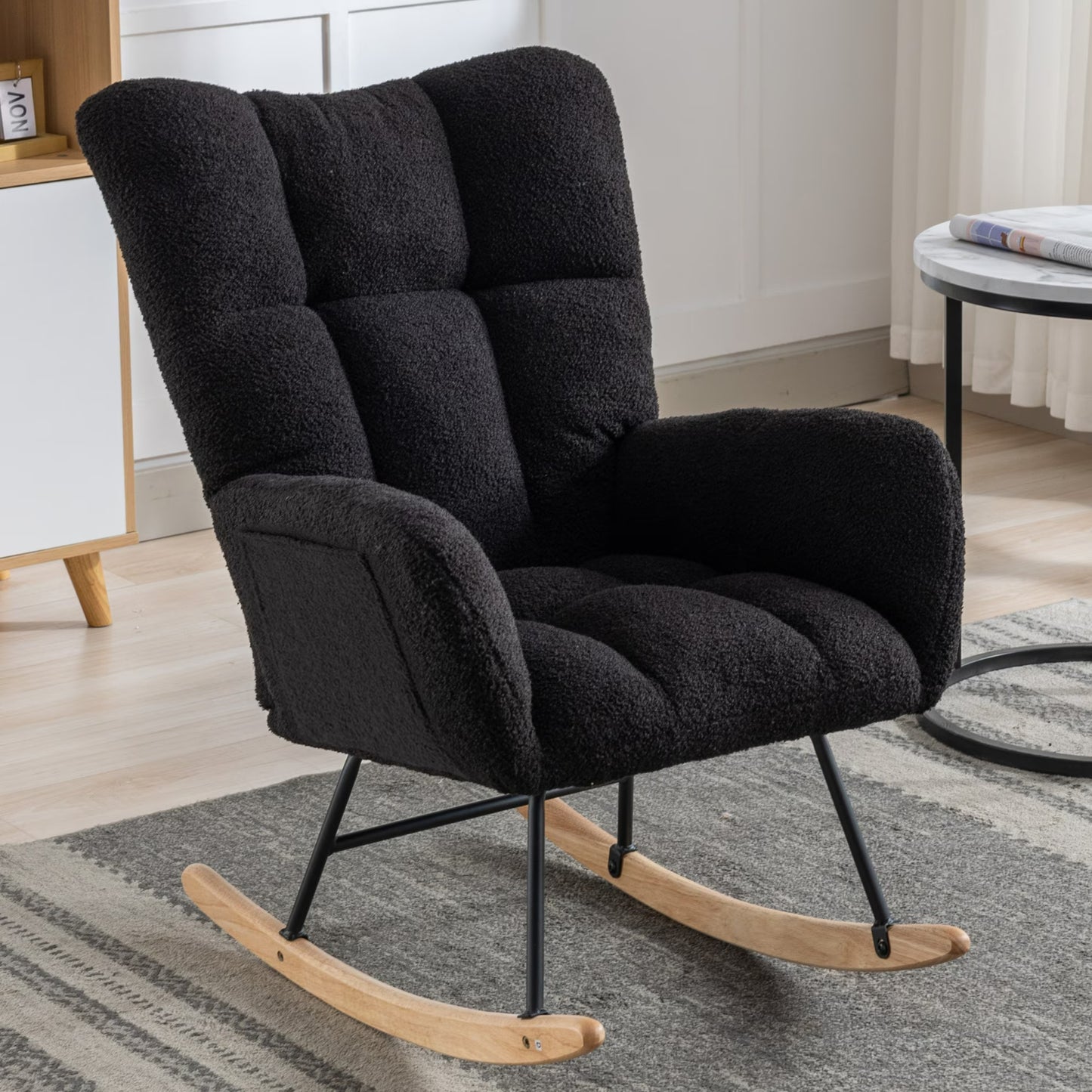 Comfy Wingback Golider Rocking Chair